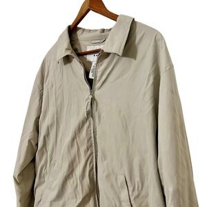 Covington Men's Jacket Full‎ Zip Collared Beige L/G Lightweight Coat